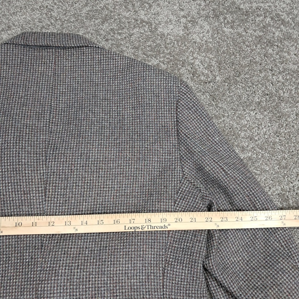 Wentworth Mens Grey Brown Houndstooth Two Button Blazer Sport Coat Jacket - Picture 9 of 10